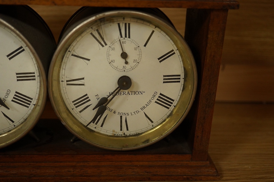 A Fattorini and Sons Ltd Federation chess timer together with an Omicron chess timer. Condition - fair.